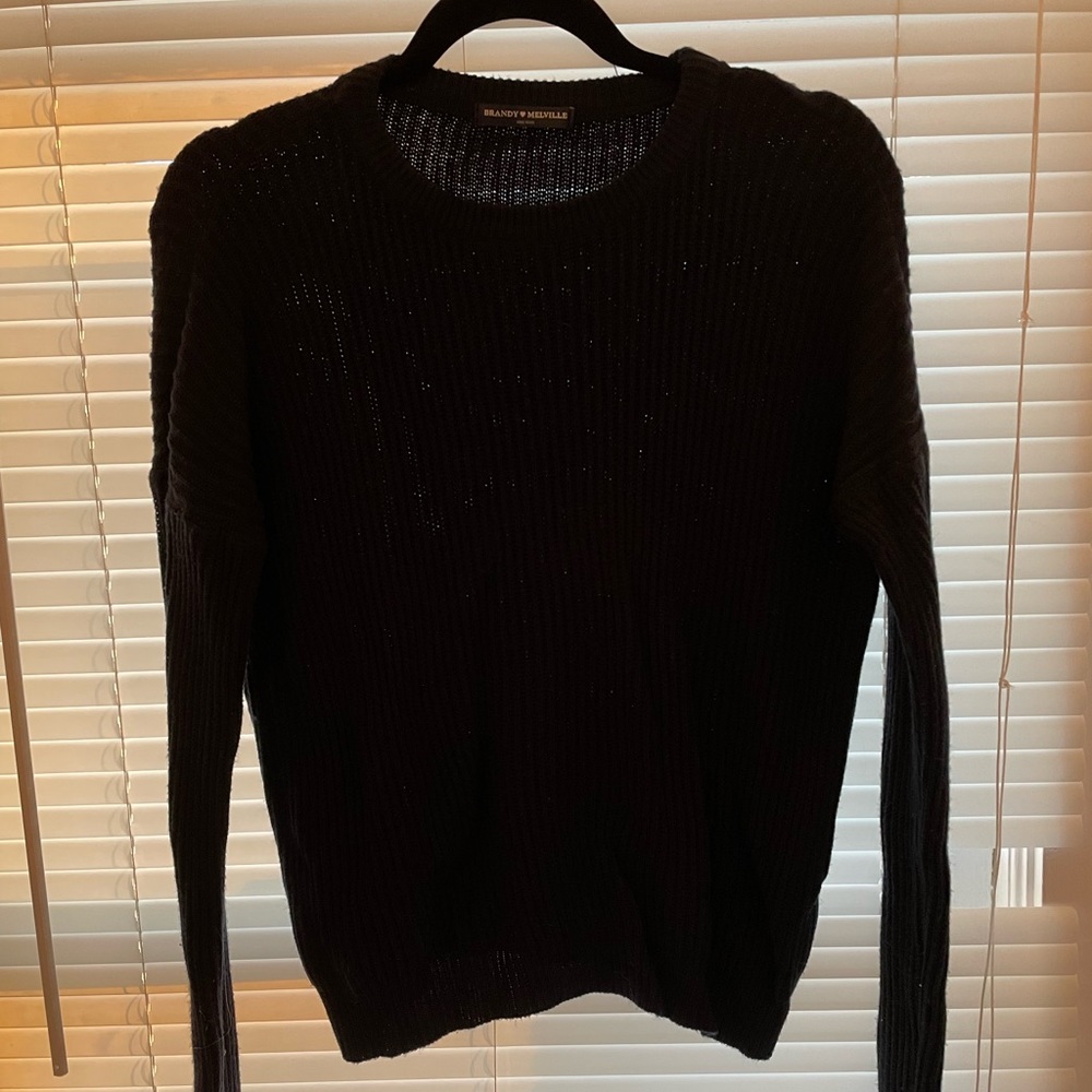 Navy blue knit sweater